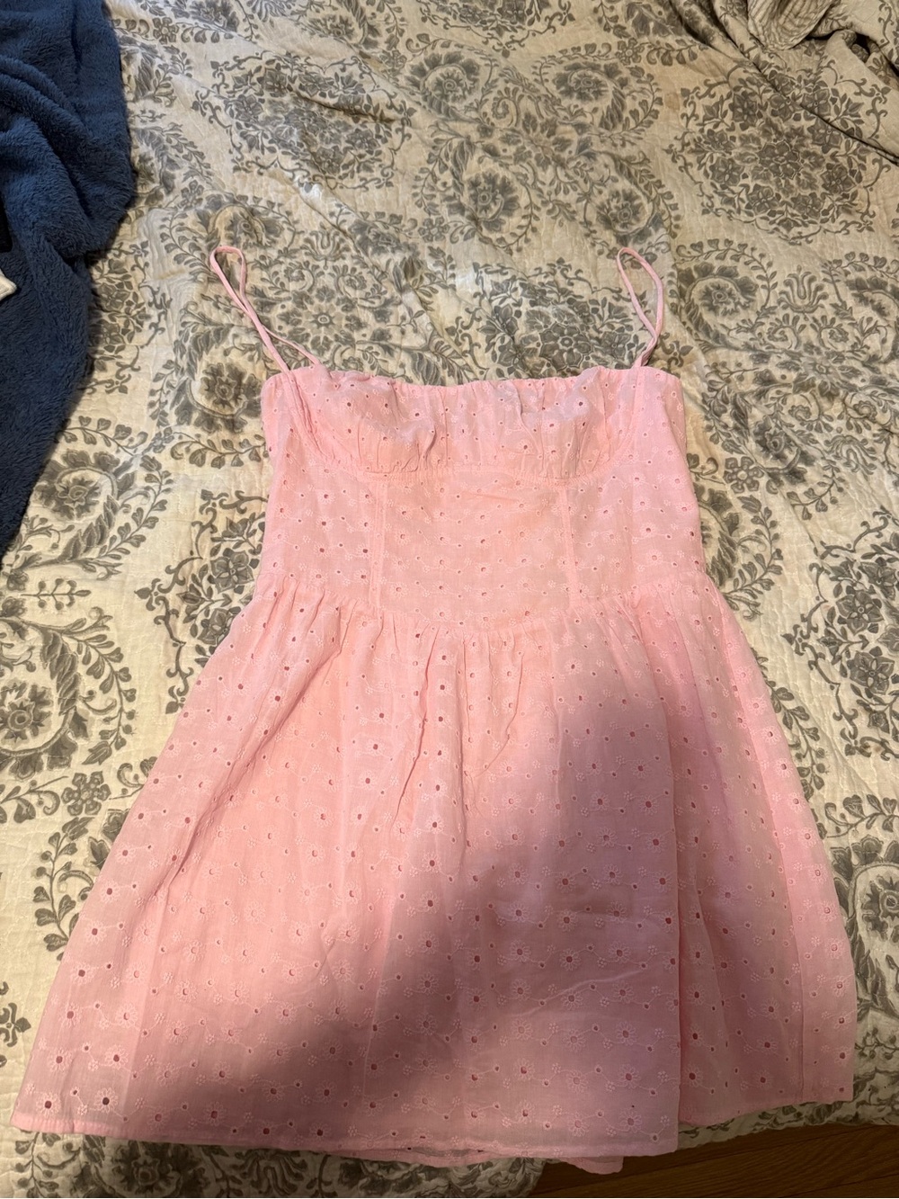 Princess Polly Pink Eyelet Mini Sundress